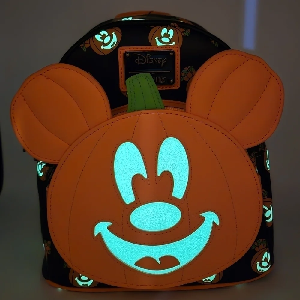 Loungefly Disney Mickey-O-Lantern Glow in the Dark Backpack